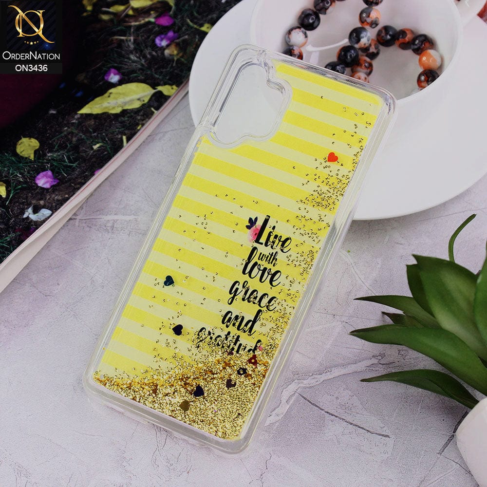 Samsung Galaxy A32 Cover - Design 8 - Trendy Cute Design Soft Silicone Bling Sparkle Moving  Liquid Glitter Case