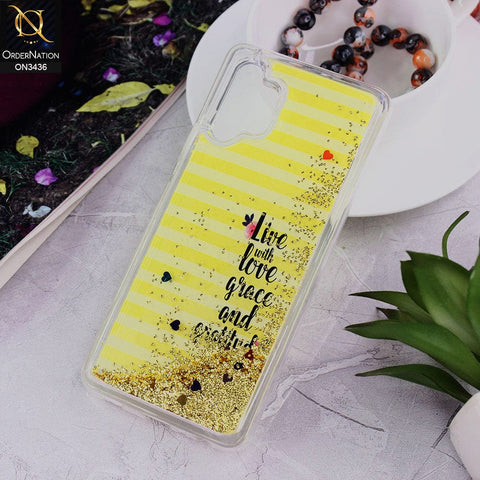 Samsung Galaxy A32 Cover - Design 8 - Trendy Cute Design Soft Silicone Bling Sparkle Moving  Liquid Glitter Case