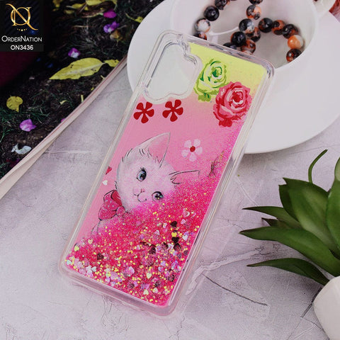 Samsung Galaxy A32 Cover - Design 9 - Trendy Cute Design Soft Silicone Bling Sparkle Moving  Liquid Glitter Case