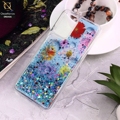 Vivo V21e Cover - Design 10 - Trendy Cute Design Soft Silicone Bling Sparkle Moving  Liquid Glitter Case