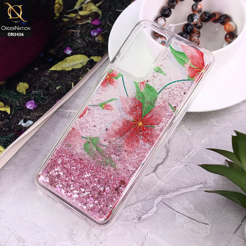 Vivo V21e Cover - Design 11 - Trendy Cute Design Soft Silicone Bling Sparkle Moving  Liquid Glitter Case