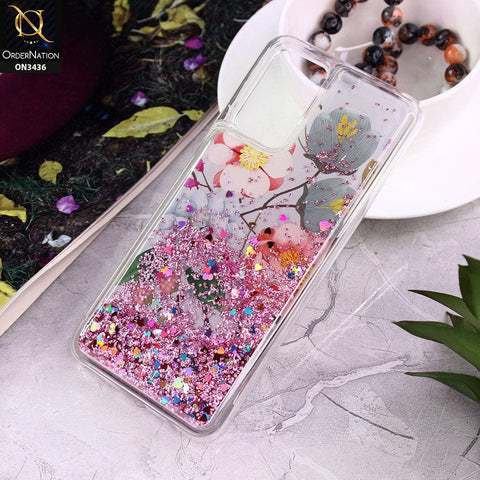 Vivo V21e Cover - Design 13 - Trendy Cute Design Soft Silicone Bling Sparkle Moving  Liquid Glitter Case