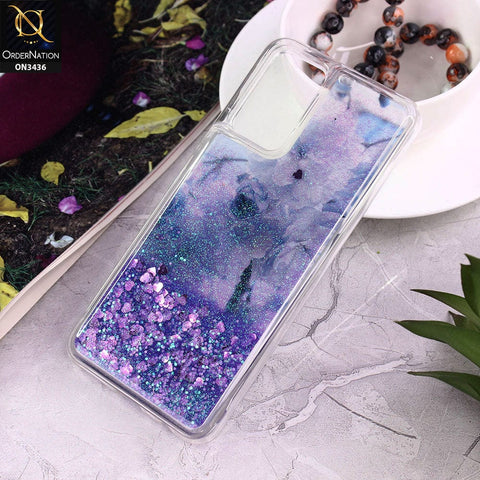 Vivo V21e Cover - Design 14 - Trendy Cute Design Soft Silicone Bling Sparkle Moving  Liquid Glitter Case