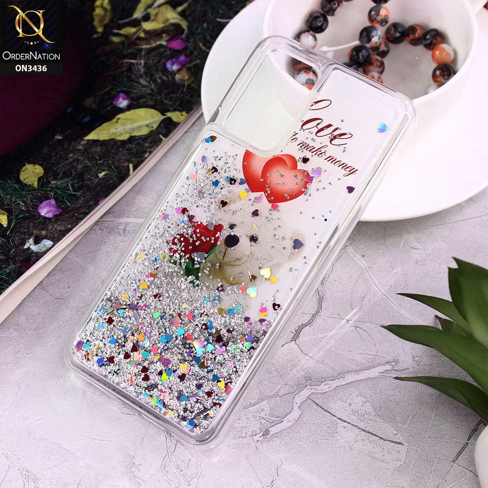 Vivo V21e Cover - Design 6 - Trendy Cute Design Soft Silicone Bling Sparkle Moving  Liquid Glitter Case