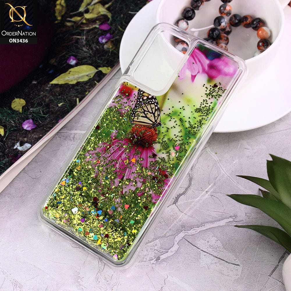 Vivo V21e Cover - Design 7 - Trendy Cute Design Soft Silicone Bling Sparkle Moving  Liquid Glitter Case