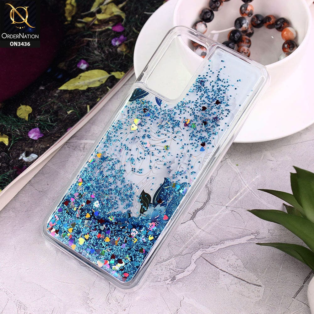 Vivo V21e Cover - Design 9 - Trendy Cute Design Soft Silicone Bling Sparkle Moving  Liquid Glitter Case