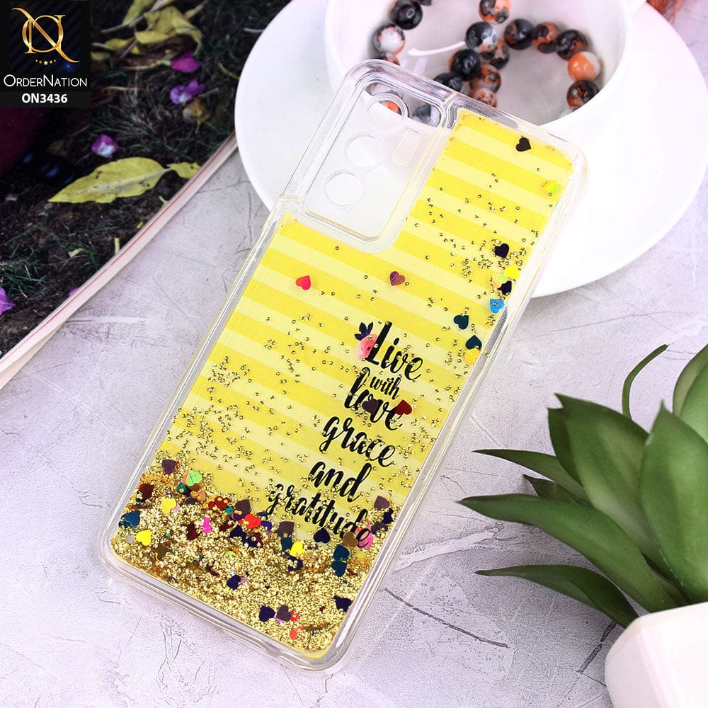 Vivo S10e Cover - Design 4 - Trendy Cute Design Soft Silicone Bling Sparkle Moving  Liquid Glitter Case