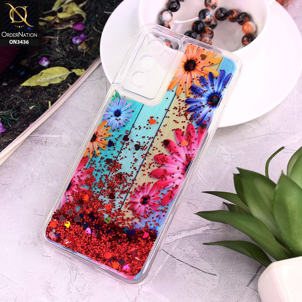 Vivo S10e Cover - Design 5 - Trendy Cute Design Soft Silicone Bling Sparkle Moving  Liquid Glitter Case