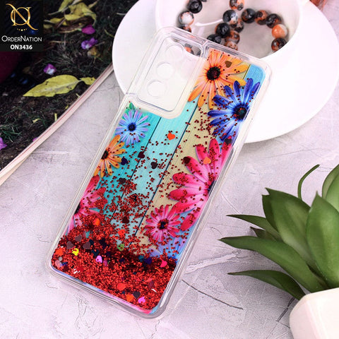 Vivo S10e Cover - Design 5 - Trendy Cute Design Soft Silicone Bling Sparkle Moving  Liquid Glitter Case