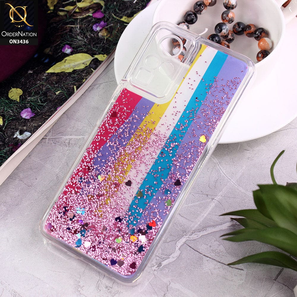 Infinix Zero Xi Cover - Design 10 - Trendy Cute Design Soft Silicone Bling Sparkle Moving  Liquid Glitter Case