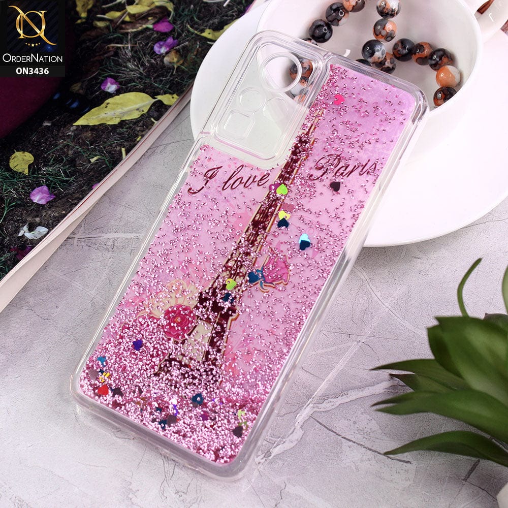 Infinix Zero X Cover - Design 6 - Trendy Cute Design Soft Silicone Bling Sparkle Moving  Liquid Glitter Case