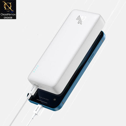 White - Baseus Airpow Quick Charge 20000mAh 20W Fast Charging Power Bank