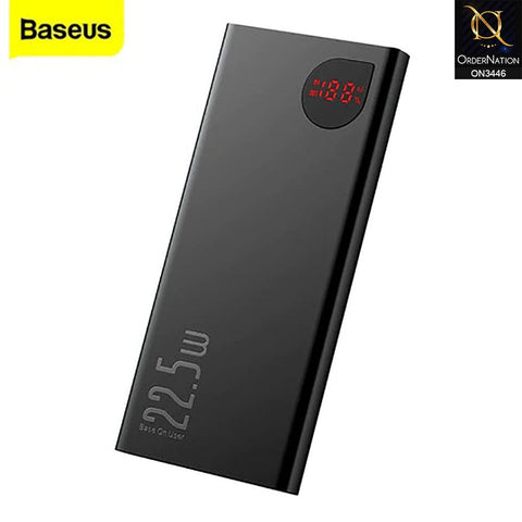 Baseus Adaman Metal 10,000mah 22.5W Black - Digital Display-Quick Charge Wired Power Bank