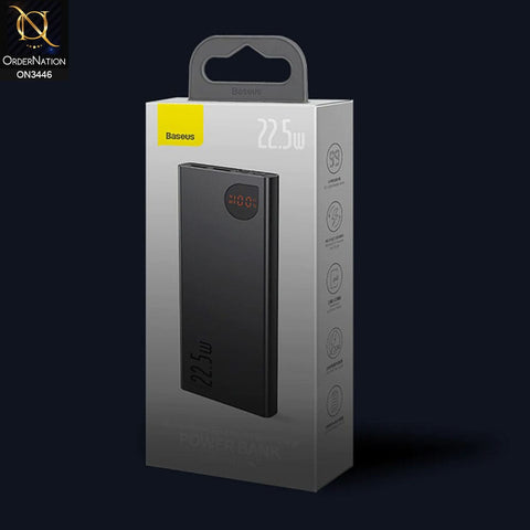 Baseus Adaman Metal 10,000mah 22.5W Black - Digital Display-Quick Charge Wired Power Bank