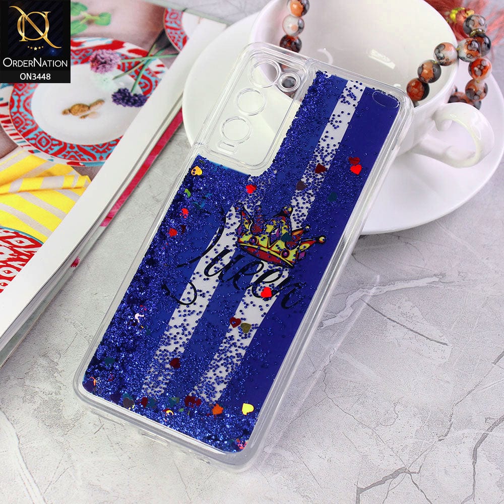 Tecno Camon 18T Cover - Design1 - Rainbow Series Design Soft Silicone Bling Sparkle Moving  Liquid Glitter Case