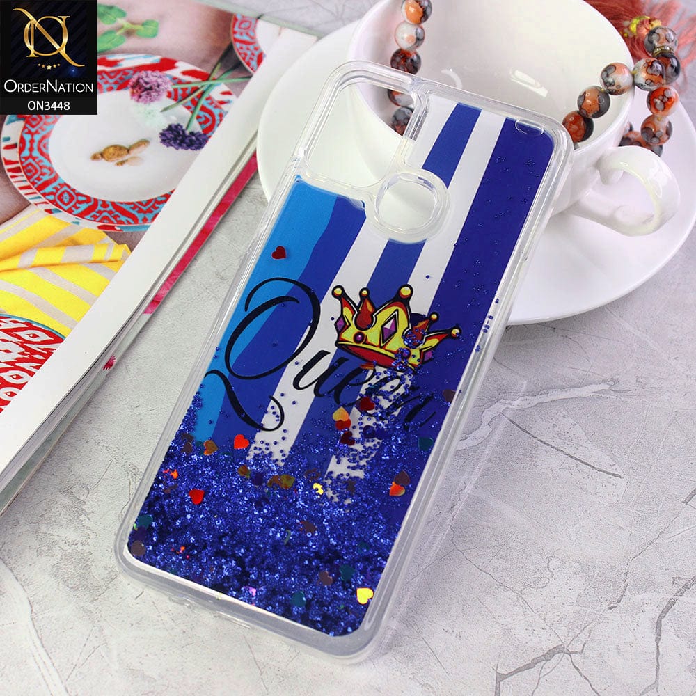 Infinix Hot 11 Play Cover - Design1 - Rainbow Series Design Soft Silicone Bling Sparkle Moving  Liquid Glitter Case