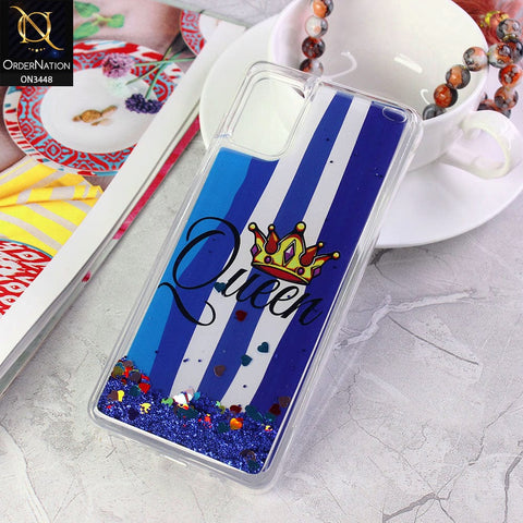 Samsung Galaxy A51 Cover - Design1 - Rainbow Series Design Soft Silicone Bling Sparkle Moving  Liquid Glitter Case