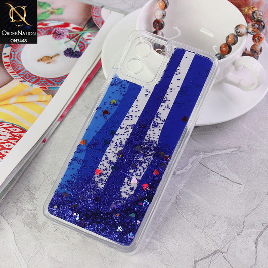 Vivo Y01 Cover - Design4 - Rainbow Series Design Soft Silicone Bling Sparkle Moving  Liquid Glitter Case