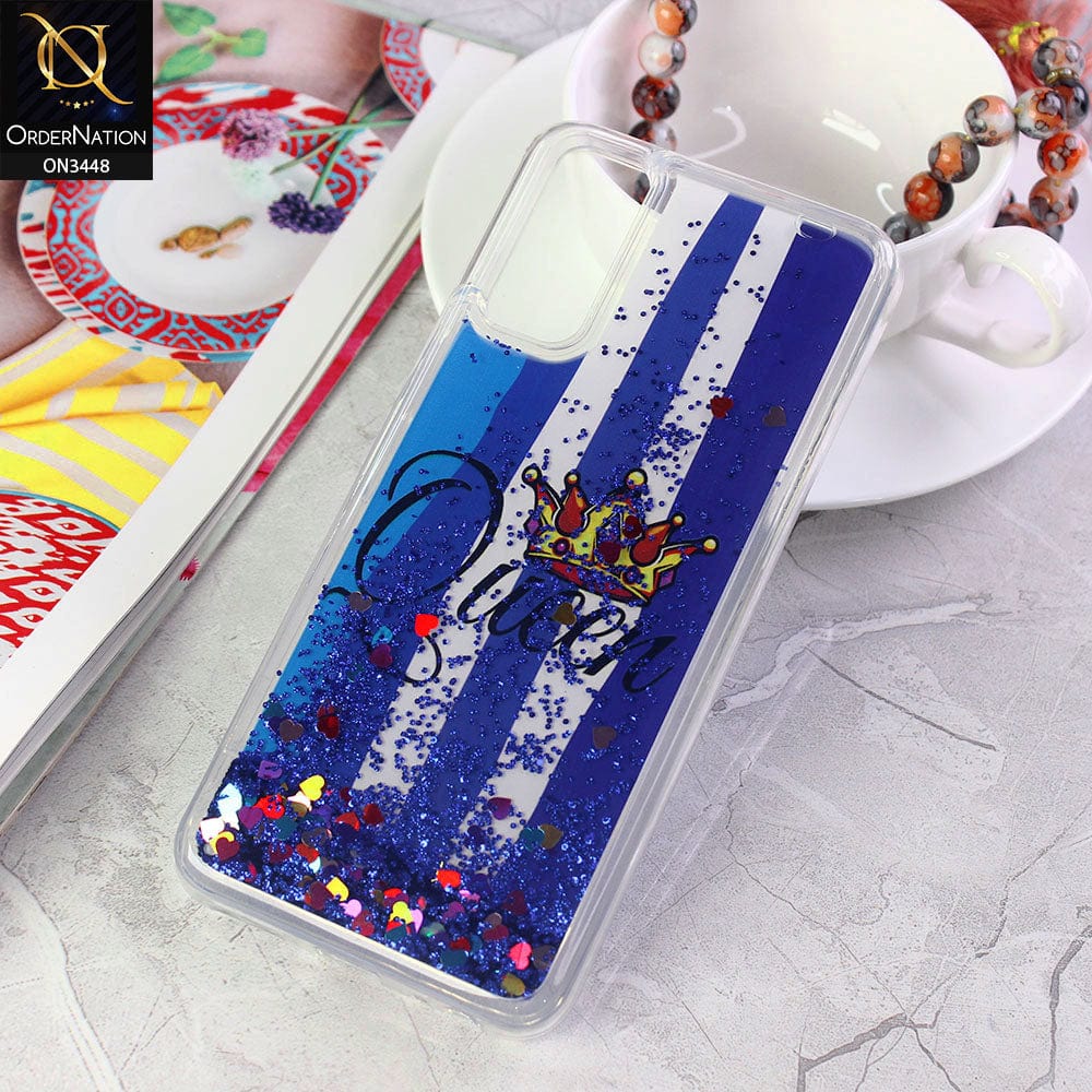 Vivo Y20i Cover - Design1 - Rainbow Series Design Soft Silicone Bling Sparkle Moving  Liquid Glitter Case