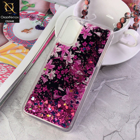 Vivo Y11s Cover - Design2 - Rainbow Series Design Soft Silicone Bling Sparkle Moving  Liquid Glitter Case