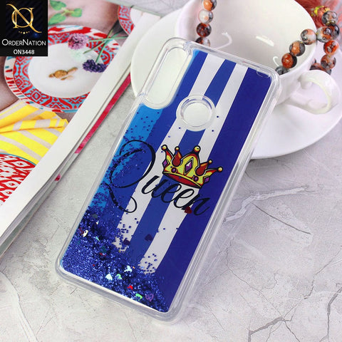 Honor 9X Cover - Design1 - Rainbow Series Design Soft Silicone Bling Sparkle Moving  Liquid Glitter Case