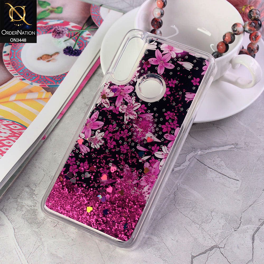 Honor 9X Cover - Design2 - Rainbow Series Design Soft Silicone Bling Sparkle Moving  Liquid Glitter Case