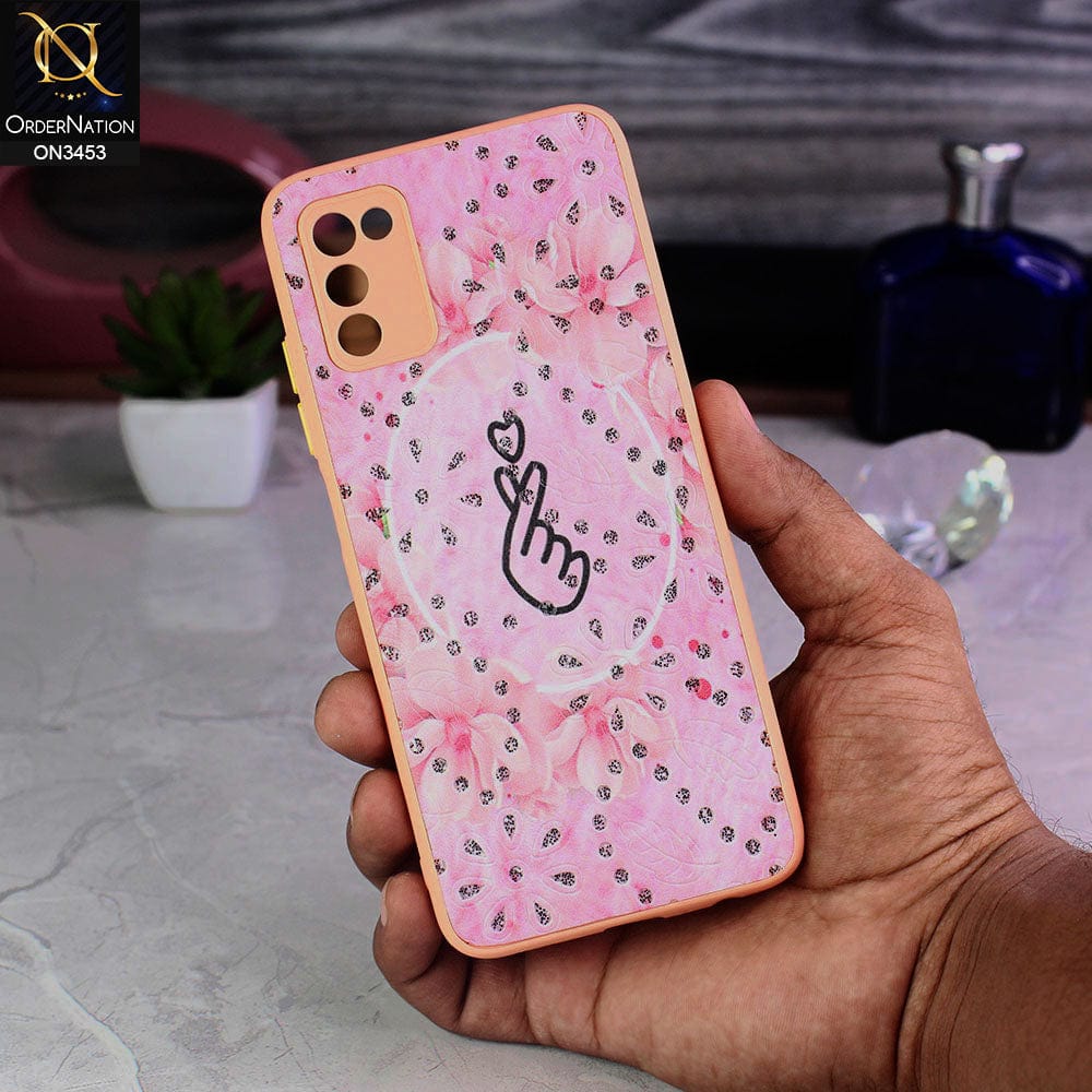 Samsung Galaxy A03s Cover - Design 2 - Cute Trendy Design Diamond Glitter Camera Protection Soft Case