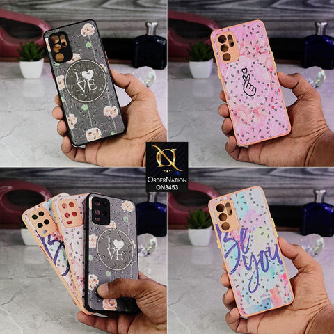 Samsung Galaxy M02s Cover - Design 3 - Cute Trendy Design Diamond Glitter Camera Protection Soft Case