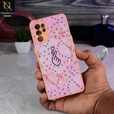 Oppo Reno 6 Cover - Design 2 - Cute Trendy Design Diamond Glitter Camera Protection Soft Case