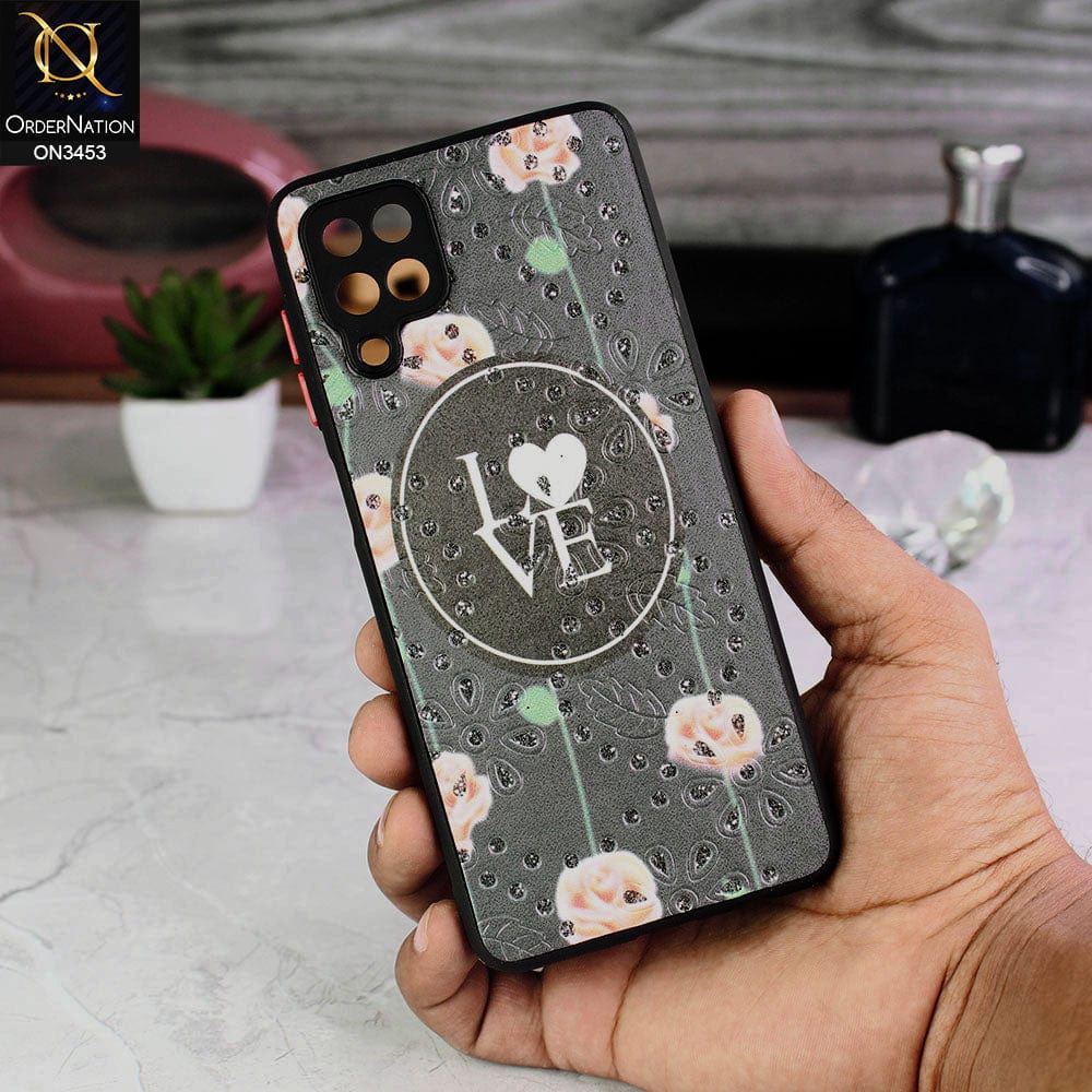 Samsung Galaxy A12 Cover - Design 1 - Cute Trendy Design Diamond Glitter Camera Protection Soft Case