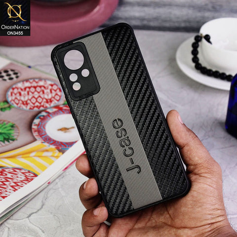 Infinix Note 11 Cover - Gray - Carbon Fiber Texture Soft TPU Case
