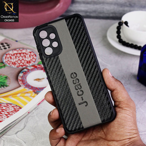 Samsung Galaxy A13 Cover - Gray - Carbon Fiber Texture Soft TPU Case