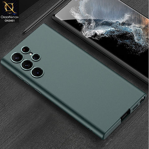Samsung Galaxy S22 Ultra 5G Cover - Green - Soft Silicone Shock Proof Camera Protection Protective Case