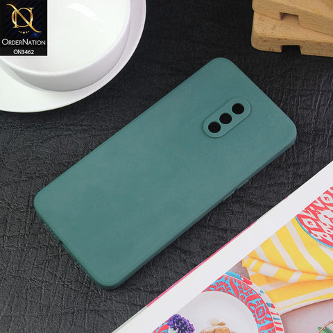 OnePlus 6T Cover - Dark Green - Soft Silicone Camera Protection Case