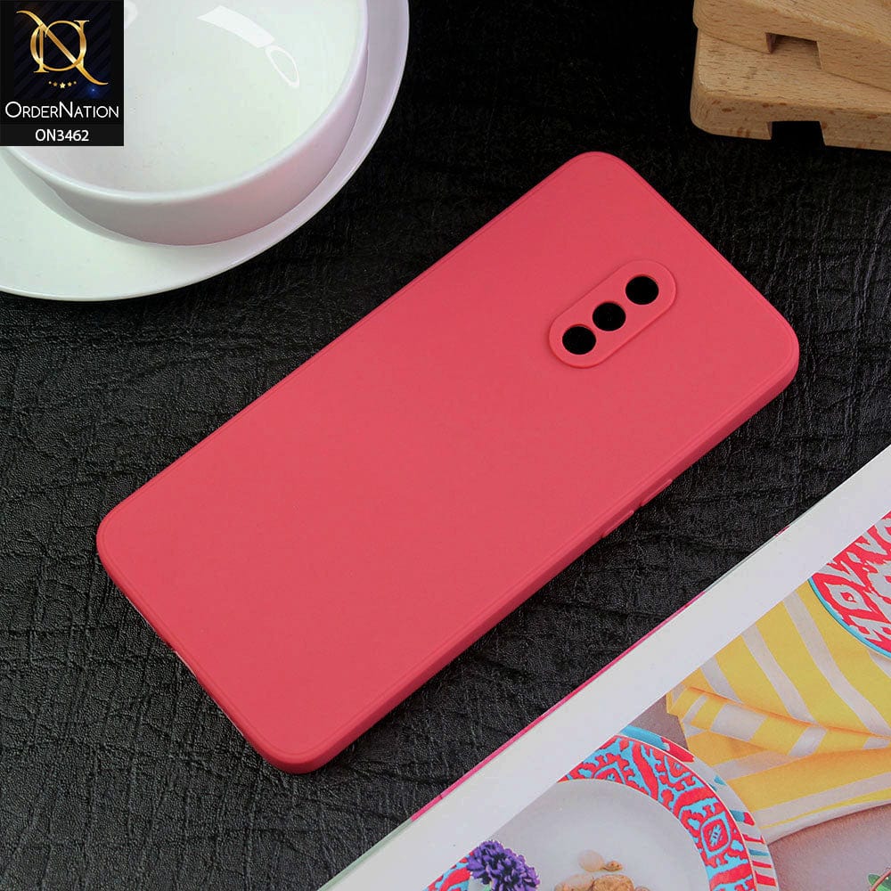OnePlus 6T Cover - Pomegranate Red - Soft Silicone Camera Protection Case