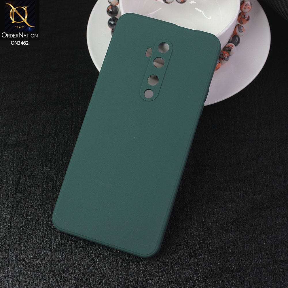 OnePlus 7T Pro Cover - Dark Green - Soft Silicone Camera Protection Case