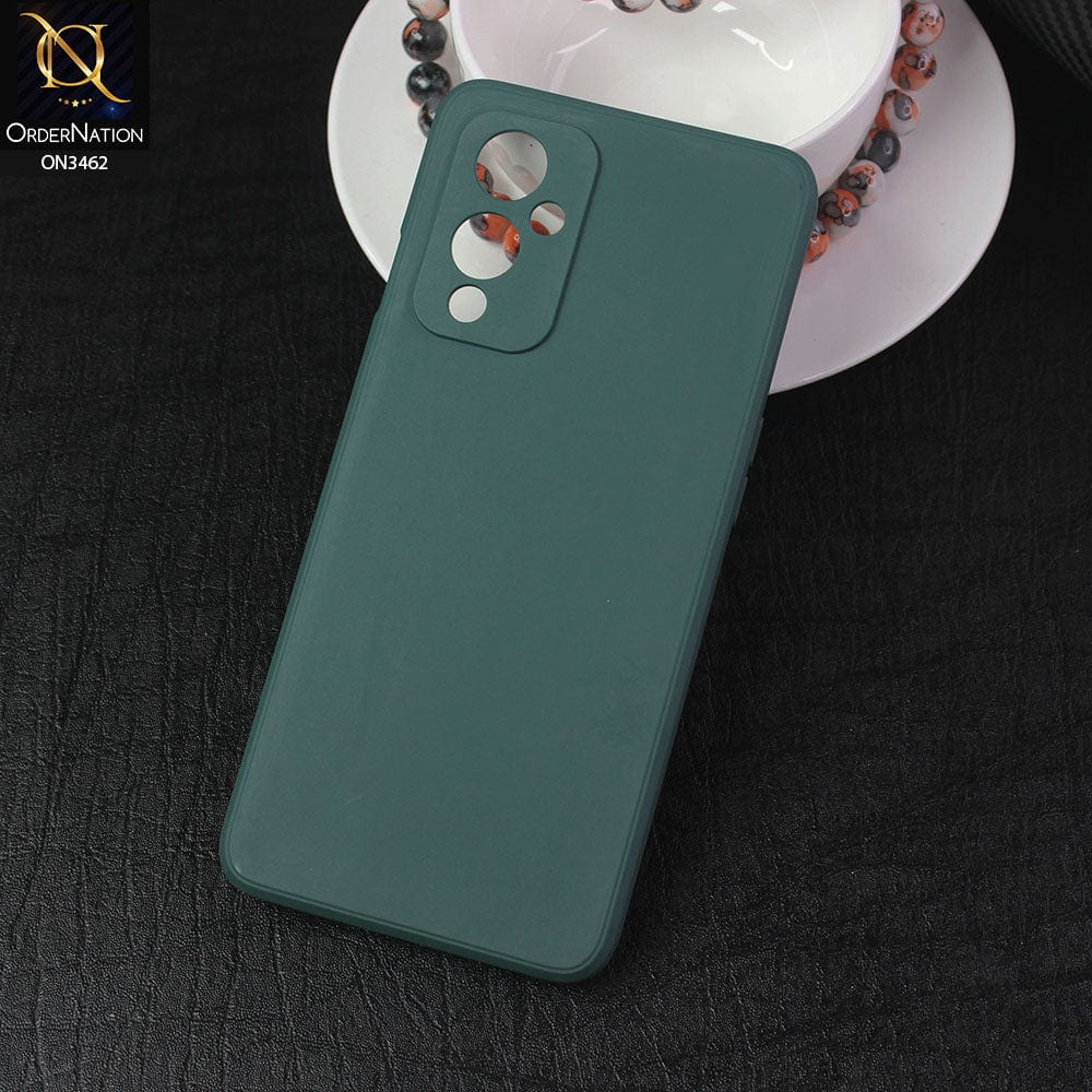 OnePlus 9 Cover - Dark Green - Soft Silicone Camera Protection Case