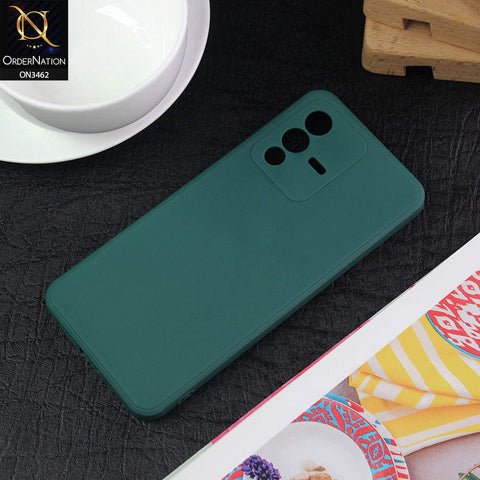 Vivo S12 Cover - Dark Green - Soft Silicone Camera Protection Case