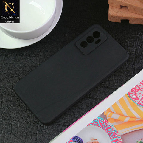 Vivo V23e Cover - Black - Soft Silicone Camera Protection Case