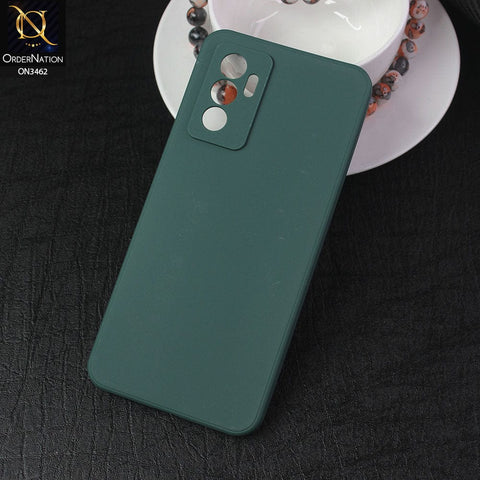 Vivo V23e Cover - Dark Green - Soft Silicone Camera Protection Case