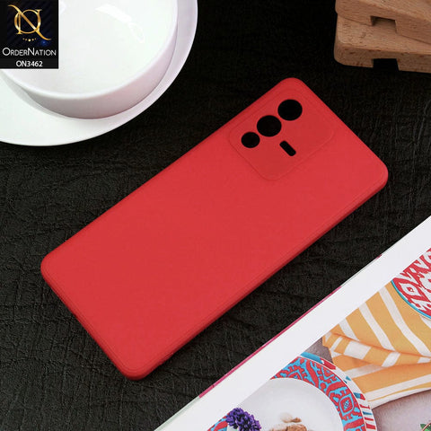 Vivo V23 Pro Cover - Red - Soft Silicone Camera Protection Case