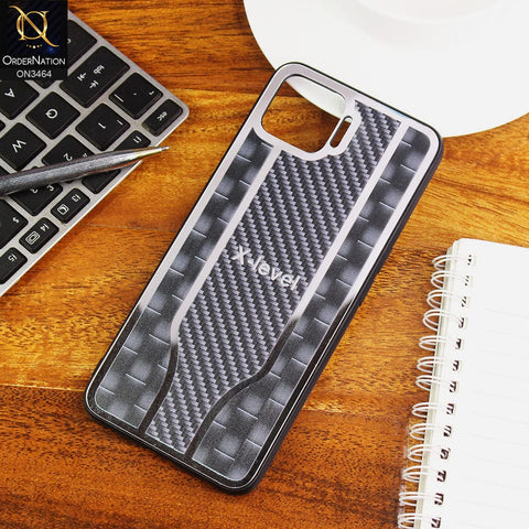 Oppo A73 Cover - Black - Glossy Shiny Semi Soft Back Soft Borders Case