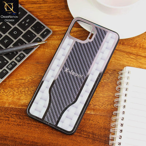 Oppo F17 Cover - White - Glossy Shiny Semi Soft Back Soft Borders Case