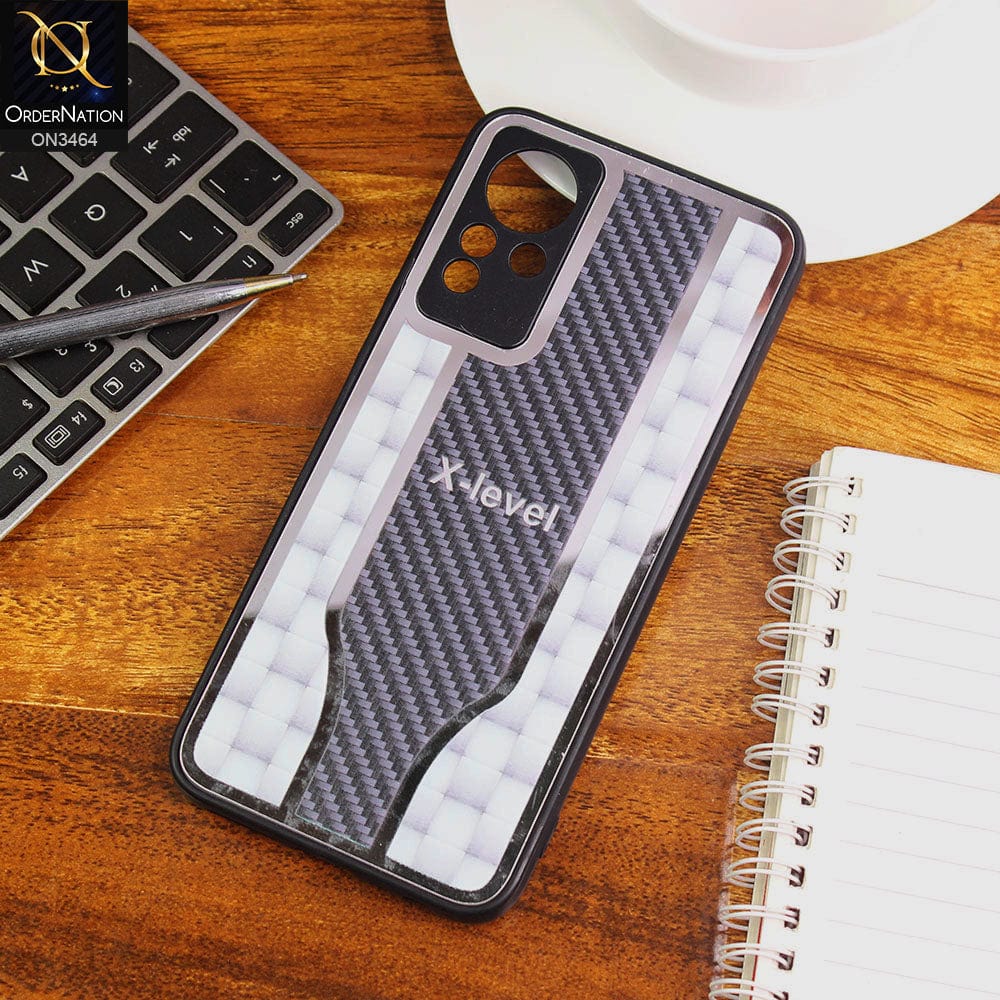 Infinix Note 11 Cover - White - Glossy Shiny Semi Soft Back Soft Borders Case