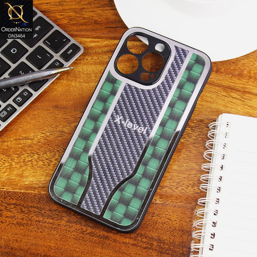 iPhone 13 Pro Cover - Green - Glossy Shiny Semi Soft Back Soft Borders Case