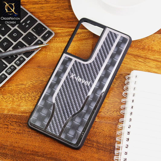 Samsung Galaxy S21 Ultra 5G Cover - Black - Glossy Shiny Semi Soft Back Soft Borders Case