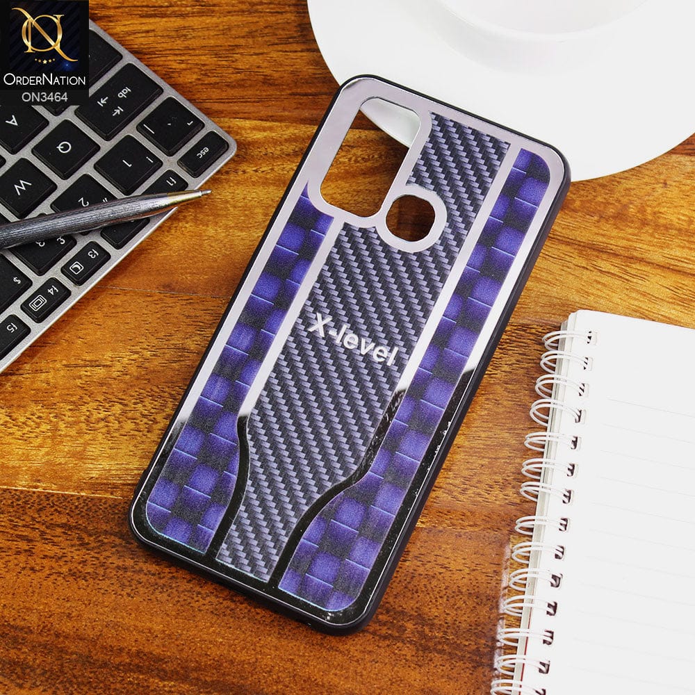 Vivo Y30 Cover - Blue - Glossy Shiny Semi Soft Back Soft Borders Case