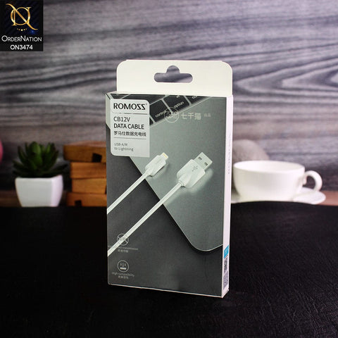 White - ROMOSS iPhone 6 USB Cable CB12V 1M Lightning Cable