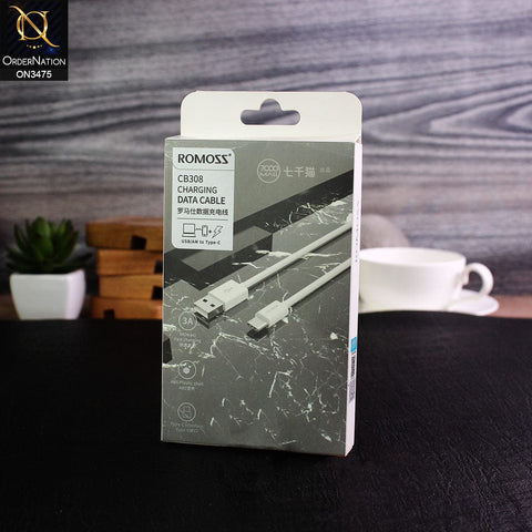 White - ROMOSS CB308 Type C Cable 1M