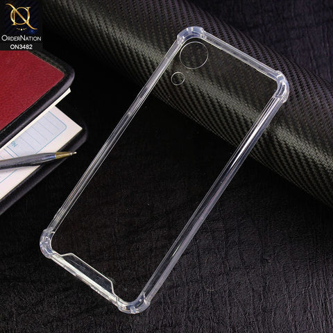 Samsung Galaxy A03 Core Cover - Transparent - Soft TPU Borders Shockproof Bumper Transparent Case